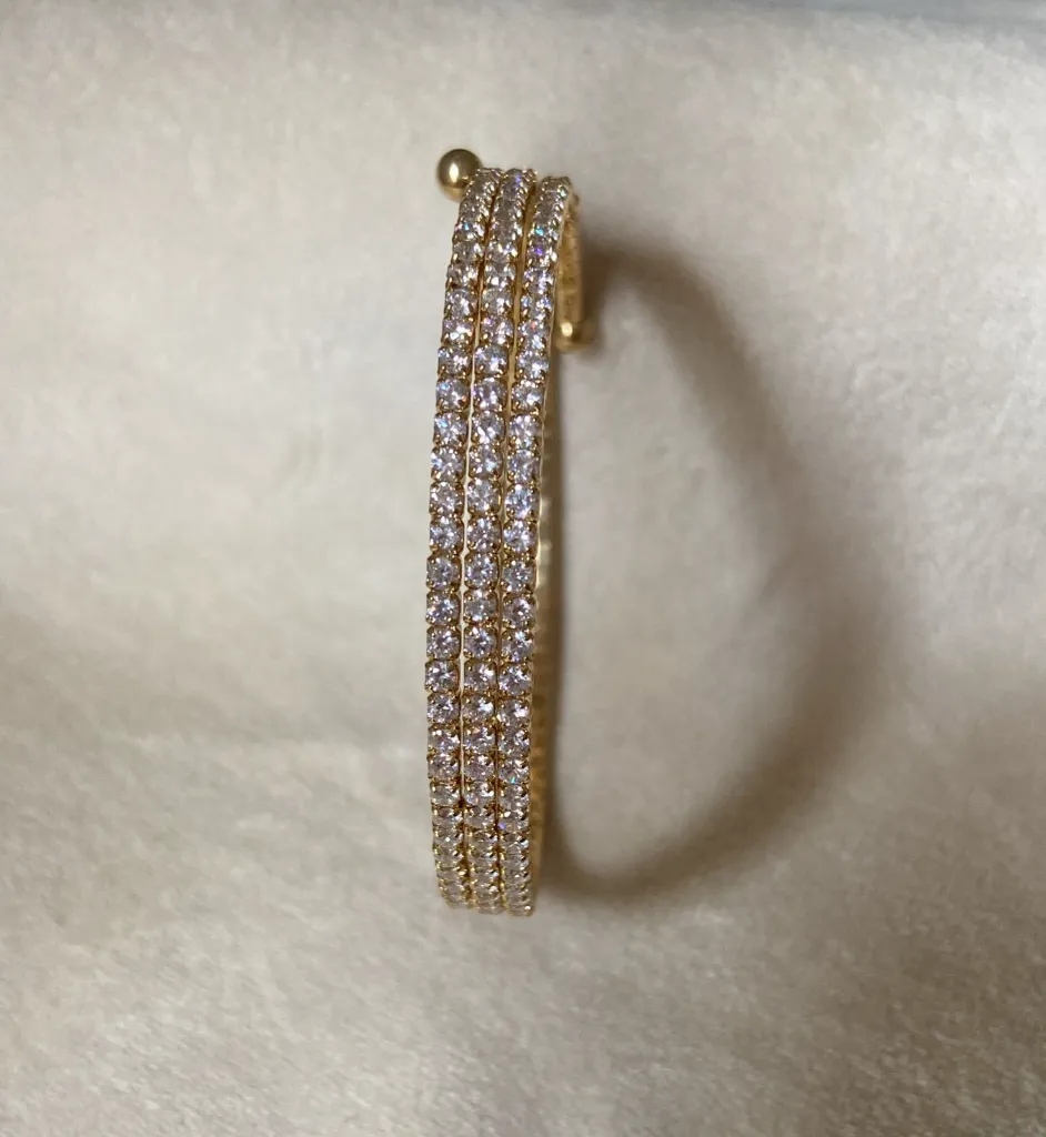 Spiral American diamond bracelet