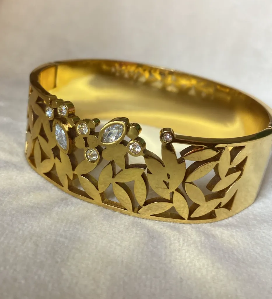 Premium broad Anti Tarnish bangle bracelet