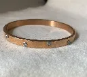 Rose gold with diamond bangle bracelet