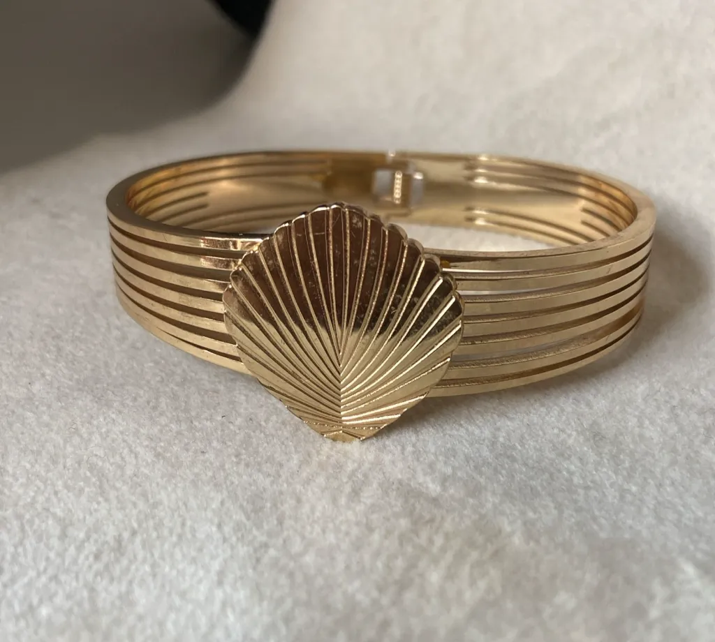 Broad bangle bracelet