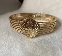 Broad bangle bracelet