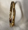 Wavey diamond baby size bangle bracelet