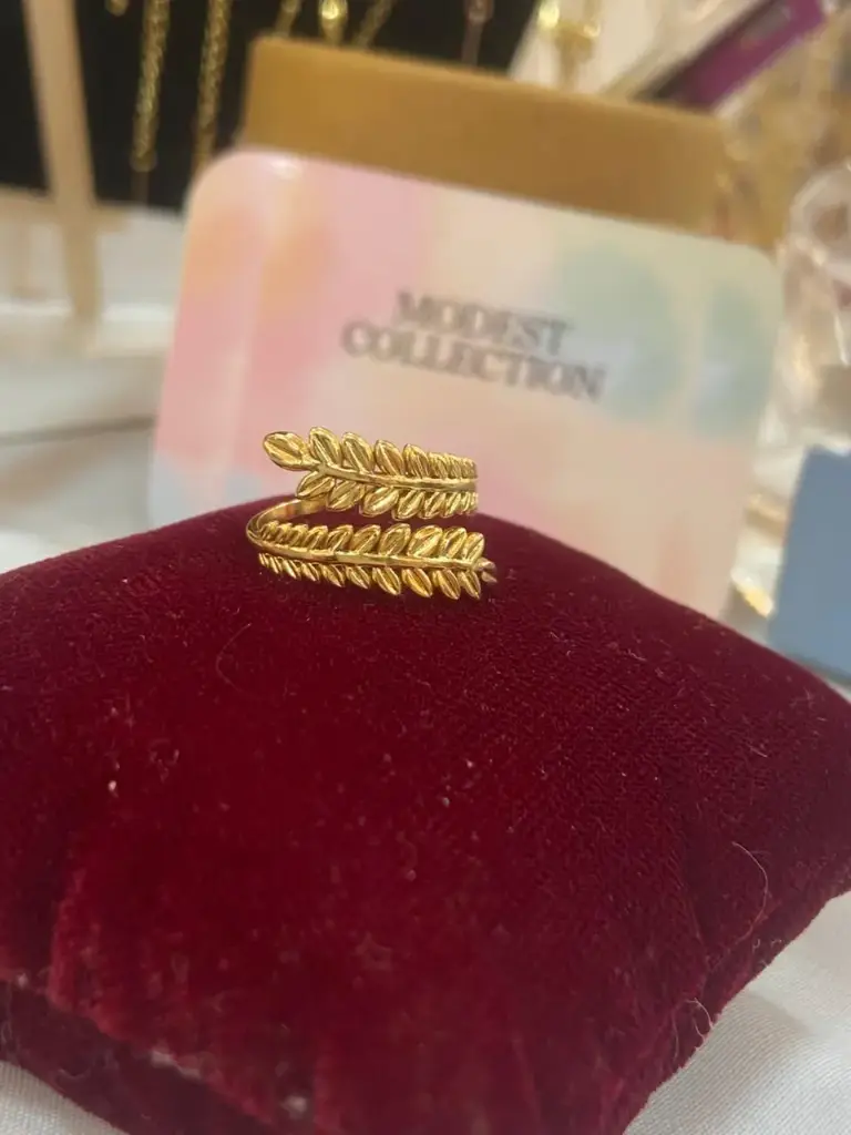 Gold Leaf Ring for Women