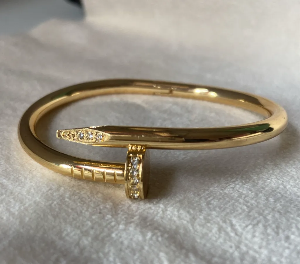 Nail baby size bangle bracelet