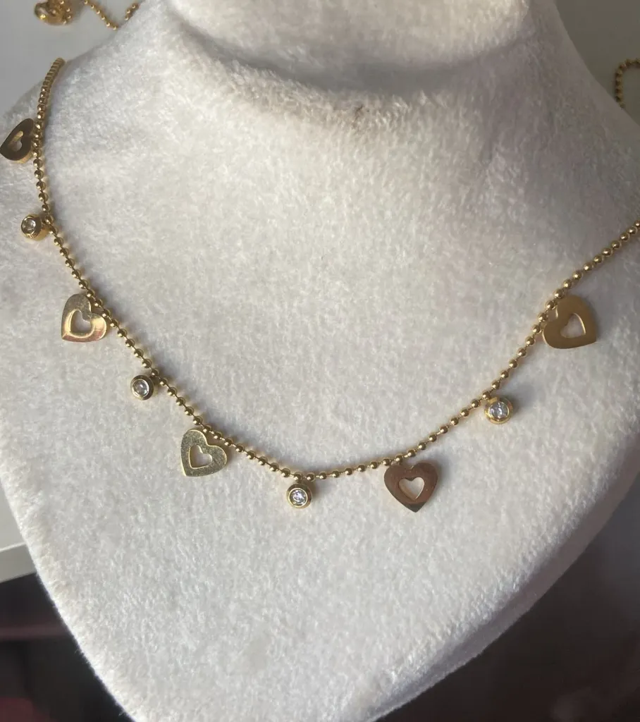 Heart studded Neck Charms