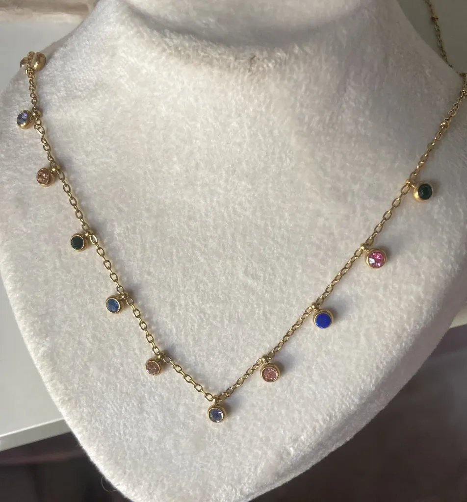 Colorful studded Neck Charms