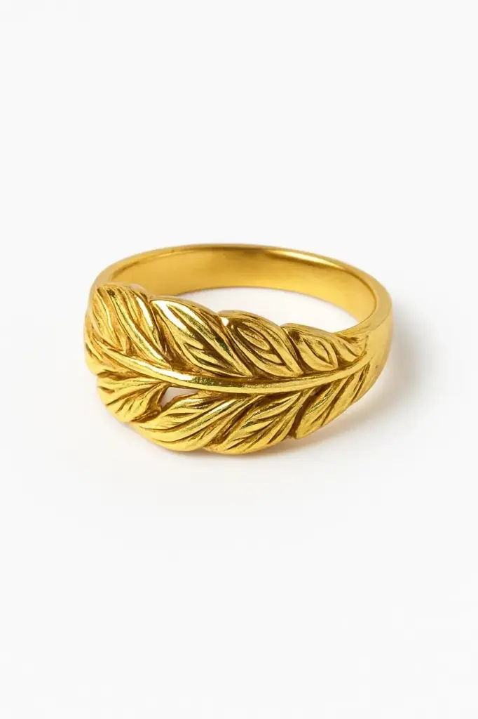 Gold Leaf Ring for Women