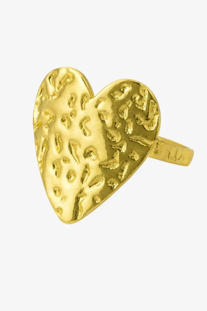 Gold Heart Ring for Women 