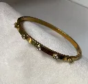 Heart diamond bangle bracelet