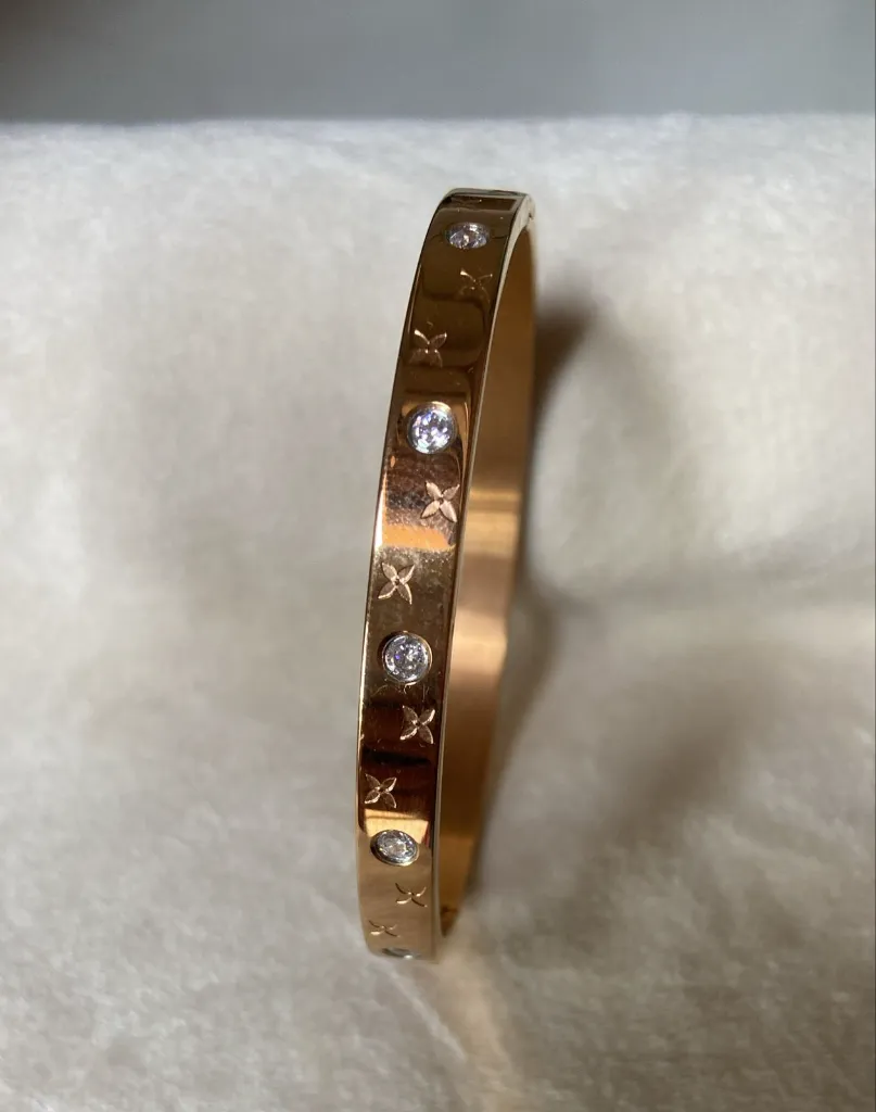 Rose gold bangle bracelet